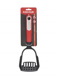 Миниатюра: Картофелемялка (толкушка) нейлон 27,5см, пласт. ручка (красная) Attribute VOLCANO