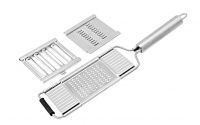 Миниатюра: Терка нерж., плоская, нерж. ручка, силикон вставка Zeidan