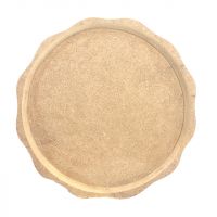 Миниатюра: Тарелка деревянная Хохлома Блинная круглая волнистый край 30см без росписи@