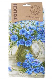 Миниатюра: Полотенце 48*60 рогожка на хангере Полевые цветы