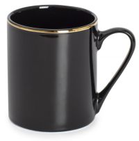 Миниатюра: Кружка 330мл фарфор BLACK GOLD черная с золотом