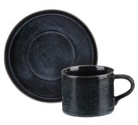 Миниатюра: Набор чайный 2пр 220мл MILLIMI Блэк Джинс керамика