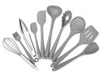 Миниатюра: Набор кухонных принадлежностей силикон, нерж. 10пр Attribute ELEMENTS серые (4)