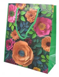 Миниатюра: Пакет (сумка) подарочный 23*17,6*8,5см, картон Цветы Т26