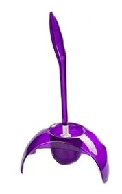 Миниатюра: Ерш для туалета на подставке пласт. 239*119*399мм, пласт. ручка Joli цвет баклажан (фиолетовый)