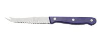 Миниатюра: Нож кухонный нерж. 9,5см (L19,5см общая) (нож бармена), пласт. ручка синяя Vatel