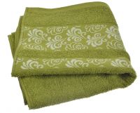 Миниатюра: Полотенце 50*90см махровое жаккард 500гр/кв м вышивка