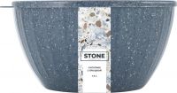 Миниатюра: Салатник (миска) пласт. 1,7л, с крышкой SugarSpice Stone темный камень (18)