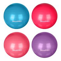Миниатюра: Мяч для фитнеса массажный ПВХ 75см 900гр, 4 цвета SILAPRO