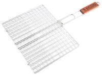 Миниатюра: Решетка-гриль (для барбекю) 31*24*1,5см хромированная ECOS (24)