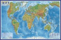 Миниатюра: Карта настенная Мир физический 101*66см ГЛОБЕН лам.(интерактивная)