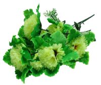 Миниатюра: Цветы искусственные Букет Гвоздика с зеленью 6шт 50см салатовая @