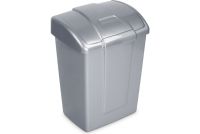 Миниатюра: Контейнер для мусора пласт. 19л (313*254*425мм), с плавающей крышкой Форте цвет серебристый