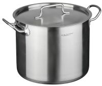 Миниатюра: Кастрюля нерж. 15л (30см) h22см, нерж. крышка и ручки ТРС капс. дно индукция ОБЩЕПИТ-ШЕФ