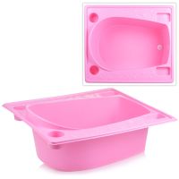 Миниатюра: Ванночка детская пласт. со сливным отверстием розовая