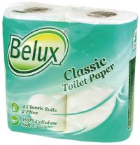 Миниатюра: Туалетная бумага 2сл 4 рулона BELUX Классик белая (12)