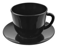 Миниатюра: Набор чайный 2пр стекло Колор черный (12)