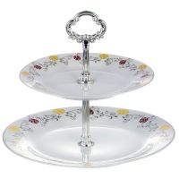 Миниатюра: Фруктовница 2-х ярусная фарфор (12)