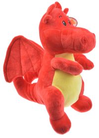 Миниатюра: Игрушка мягкая Дракончик 25см красный