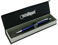 Миниатюра: Ручка подар. авт. шар. INTELLIGENT BV-150 синяя,0,7мм,синий трёхгр.корп.,к/к