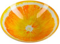 Миниатюра: Салатник 22*5см стекло Сочный апельсин