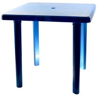 Миниатюра: Стол пласт. 800*800мм, квадратный синий