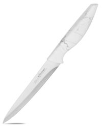 Миниатюра: Нож кухонный нерж. 13см (универсальный), пласт. ручка под белый мрамор Attribute MARBLE