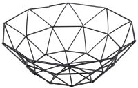 Миниатюра: Фруктовница мет. Геометрия 25*25*8см цвет черный