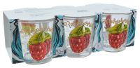 Миниатюра: Набор стаканов 6шт 250мл стекло Полезная малина (6)@