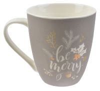 Миниатюра: Кружка 540мл Новогоднее настроение цвет графит фарфор