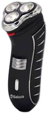Миниатюра: Бритва эл. 3 головки, аккумулятор, триммер SAKURA