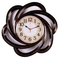 Миниатюра: Часы настенные 45,5см, ажурные, корпус черный с медью Классика
