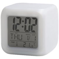 Миниатюра: Часы настольные 3в1 (будильник, термометр, календарь) 7 режимов, от батареек