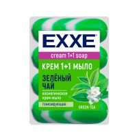 Миниатюра: Мыло туалетное 90г 4шт EXXE Зеленый чай зеленое полосатое (экопак)