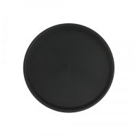 Миниатюра: Поднос пласт. 300мм, круглый прорезиненный (антискользящий) черный
