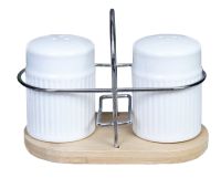 Миниатюра: Набор для специй 2пр на подставке Белые