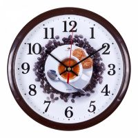Миниатюра: Часы настенные 22см, круг, корпус коричневый Кофе Рубин (10)