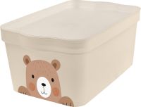 Миниатюра: Ящик детский пласт. 7,5л (320*211*141мм), с крышкой Мишка Lalababy Cute