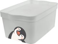 Миниатюра: Ящик детский пласт. 7,5л (320*211*141мм), с крышкой Пингвин Lalababy Cute