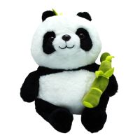 Миниатюра: Игрушка мягкая 30см Медведь Панда с бамбуком YY