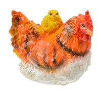 Миниатюра: Фигурка-копилка Курица с цыпленком малая 19*15см гипс