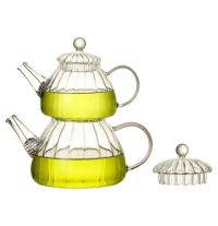 Миниатюра: Набор чайников заварочных стекло 1200мл,600м, ненагревающаяся ручка, съемный фильтр