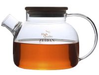 Миниатюра: Чайник заварочный стекло 800мл, бамбук крышка, нерж. фильтр-пружина Zeidan
