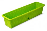 Миниатюра: Ящик для рассады и цветов пласт. 809*228*175мм, с поддоном Сиена зеленый (5)