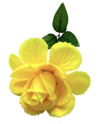 Миниатюра: Цветок искусственный Роза 43см желтый OD-17@