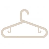Миниатюра: Вешалка-плечики пласт. для одежды детская 31,5*19,5см, бежевая (50)