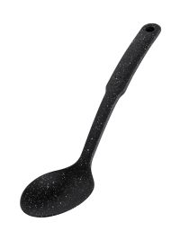 Миниатюра: Ложка кулинарная нейлон 30см, большая, нейлон ручка Regent PUNTO NERO черный мрамор (144)