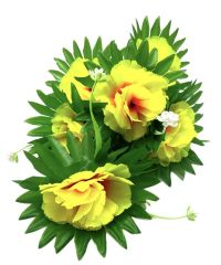 Миниатюра: Цветы искусственные Букет Пион 7шт 54см желтый BUK2-64@