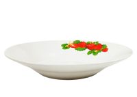 Миниатюра: Тарелка суповая 20см 250мл фарфор Клубника (72)