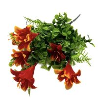 Миниатюра: Цветы искусственные Букет Лилейник 5шт 35см пластик красный+оранж WF-1537 @
